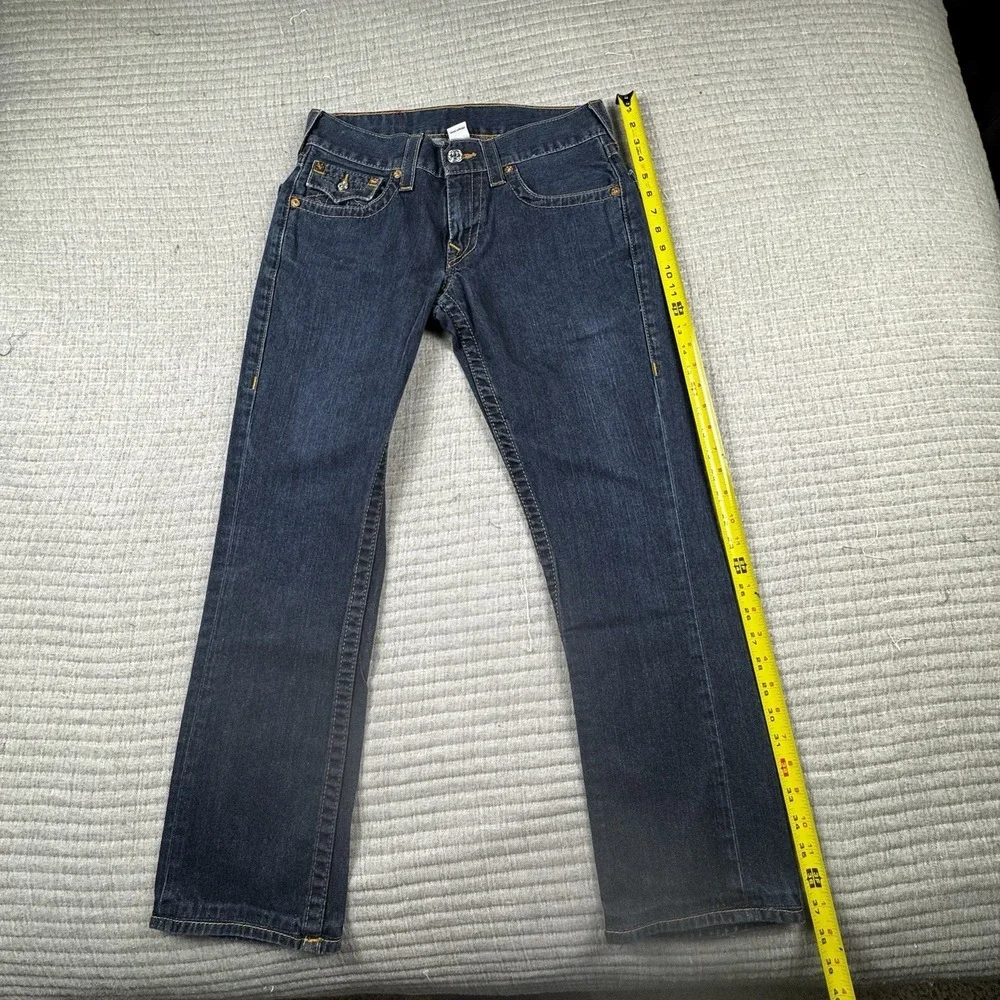 True Religion‎ Ricky Jean Men 29x27 Relaxed Straight Denim Pocket Big T Flap Y2K